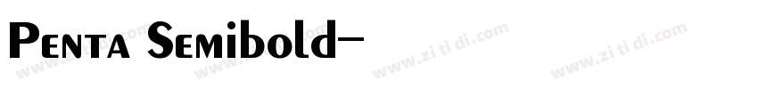 Penta Semibold字体转换